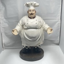 Vintage Rare Italian Fat Chef Statue with Hand Out 18 Inches In Height - Read
