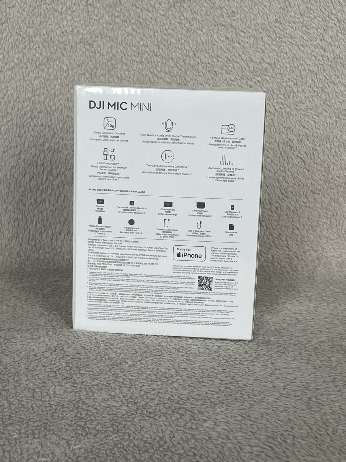 DJI Mic Mini (2 TX + 1 RX + Charging Case) Wireless Lavalier Microphone Vlog New