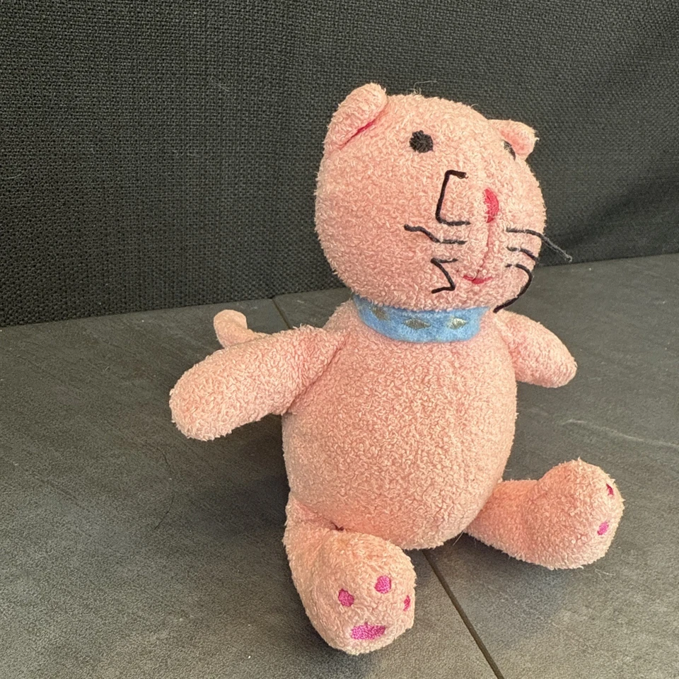 Juguete de peluche Baby Gap Pink Kitty Cat 7" Maullido 2002 no funciona Foto 2 de 4