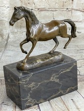Equestrain Arabo Cavallo Fattoria Allevatore Bronzo Marmo Statua Scultura Regalo