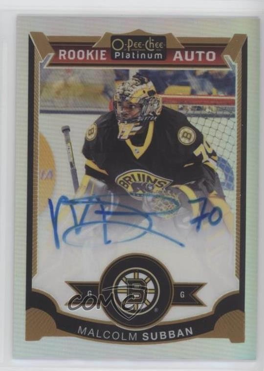 2015-16 O-Pee-Chee Platinum Rainbow Malcolm Subban #161 Rookie Auto RC f7p