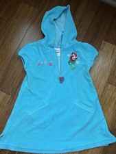 RARE VINTAGE Disney s The Little Mermaid Blue Swim Coverup Dress XS 4/5