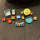 Vintage Fisher Price Little People Nursery Furniture Pool Mom Crib Stroller Lot
