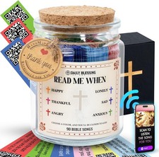 Bible verse jar - Christian Christmas gifts for women, mom, dad, teen, Song