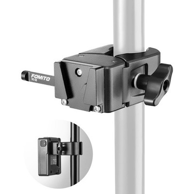FOMITO V-Mount Battery Plate with C-Clamp for Tripod Light Stand Camera Cage VK-