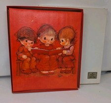 Vintage 1972 Hallmark Photo Album Scrapbook Children Reading NOS