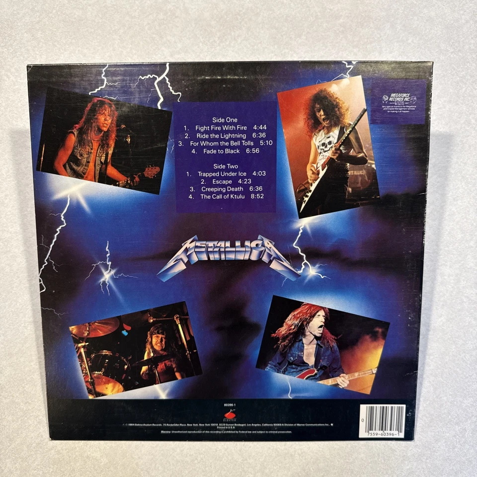 METALLICA Ride The Lightning 1984 ELEKTRA SRC MASTERDISK HW NM STUNNER!!! - Image 3 of 4