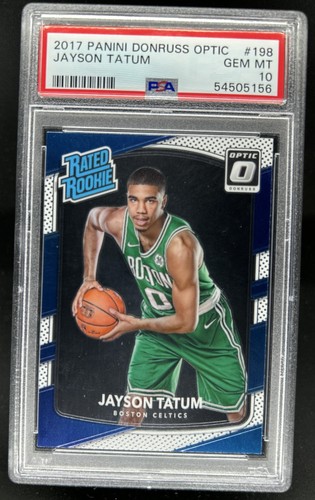 2017-18 Panini Donruss Optic Jayson Tatum Rookie RC #198 Celtics PSA 10 GEM MINT