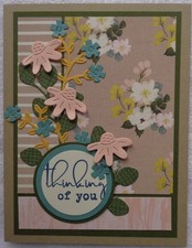 Stampin Up Card Kit THINKING OF YOU Neat Floral BRUSHED WITH BEAUTY DSP Flowers