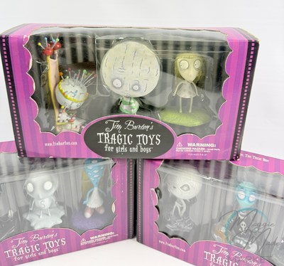 New Tim Burton's Tragic Toys for Girls and Boys Complete THREE-Box