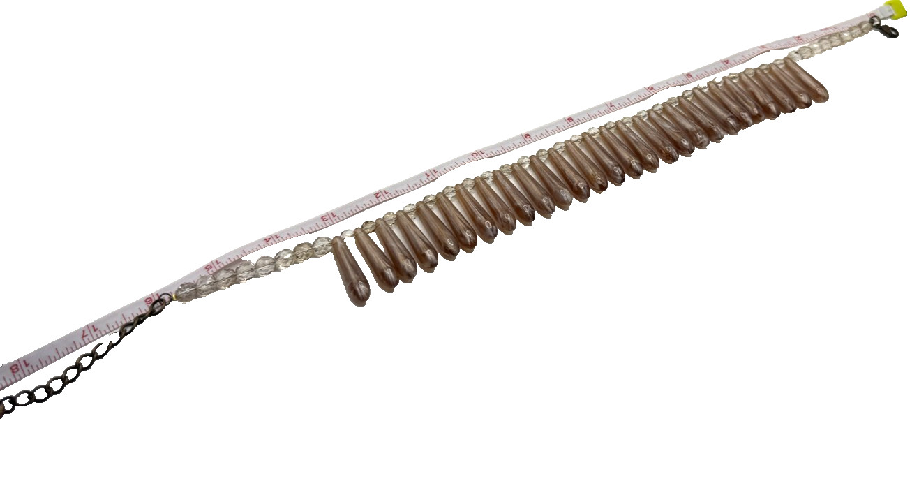 Simulated Amber Teardrop Bead Statement Necklace … - image 6