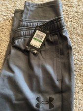 2 Pair Under Armour Pennant Open Leg Pants Youth L Grey