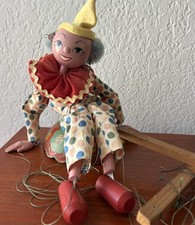 1960's CLOWN SS Toy Marionette Vintage Pelham Puppets England NEEDS STRINGING