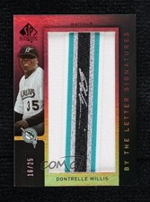 2007 SP Authentic By the Letter Signatures 16/25 Dontrelle Willis Auto 05k6