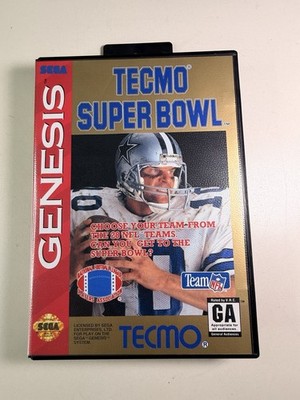 Tecmo Super Bowl Sega Genesis NFL Football Game 1993