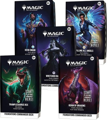 MTG Set of 5 Commander Deck FOUNDATIONS Decks - ENG MTG PRESALE Case Ships 10-2