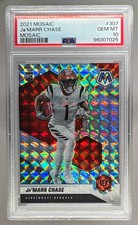 2021 Panini Mosaic 307 Ja'Marr Chase RC Rookie Silver Mosaic PSA 10 - 96007025
