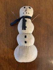 Primitive Style Snowman Stuffed Christmas Decor Rustic