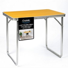 MDF PORTABLE INDOOR OUTDOOR WOODEN FOLDING DINING TABLE CAMPING PICNIC PARTY