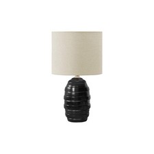 Lighting, 17''H, Table Lamp, Black Ceramic, Beige Shade, Contemporary, Modern -