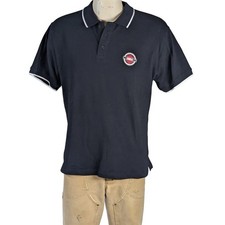 Cavalli Class Mens Polo Shirt Black Short Sleeve Logo Sz L NWT 125