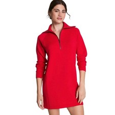 SPANX AirEssentials Plus Size Half Zip Dress in SPANX Red Size 1X