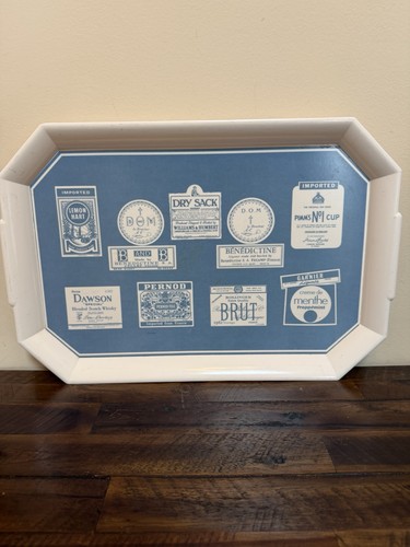 VTG Alcohol Advertising Serving tray Dawson Dry Sack Brit DOM Pernod Lemon Hart