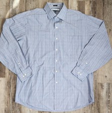 TOMMY HILFIGER Men's Shirt Large Blue Ithaca Shirt Long Sleeve 16 1/2 34-35