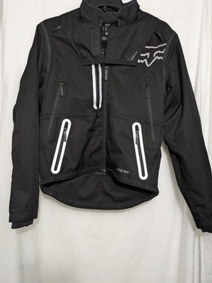 Fox Racing Legion Motorcycle Jacket Black Medium Removable Sleeves Armor Moto