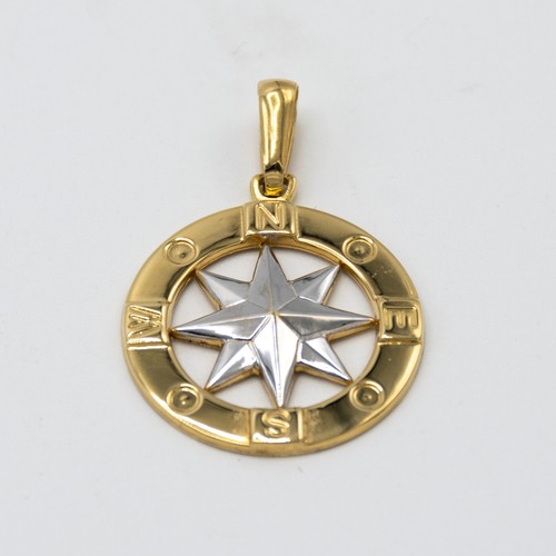 Pendentif en or jaune et blanc