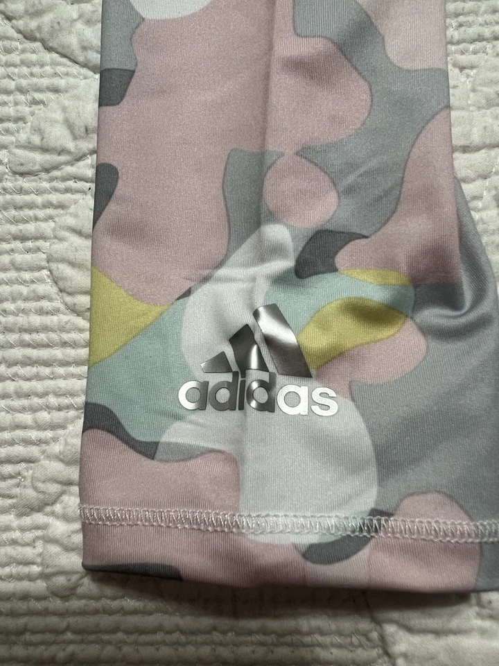 Adidas Niñas Leggings Talla 6X Estampado Camuflaje Material Suave Sedoso Logo #317 Nuevo sin Etiquetas Foto 4 de 4