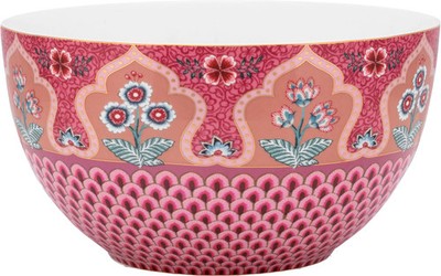 Pip Studio Flower Festival Scallop Deco Dark Pink - Schale 18 cm Größe 18 cm
