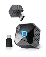  Mini Pot 2025 2-in-1 Wireless CarPlay/Android Auto Adapter, 5GHz WiFi, Black