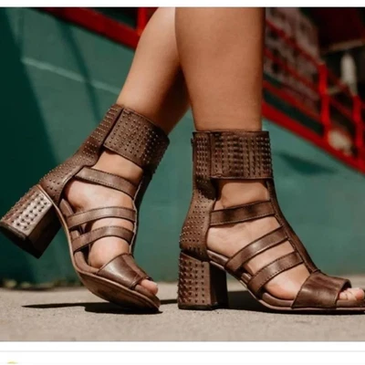 Freebird By Steven “Zelda” Brown Studded Leather Ankle Strap Sandals Size 6 NIB - Image 1 of 4
