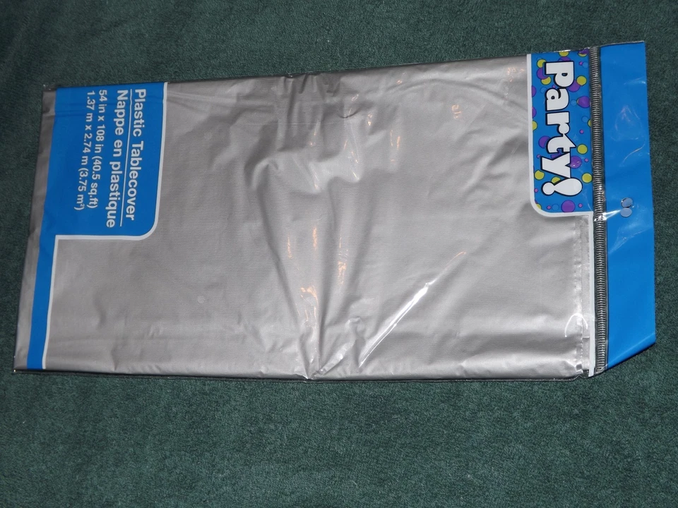 Mantel Plateado, Graduación, Aniversario, Boda, 2 (DOS) Manteles NUEVO Foto 4 de 4