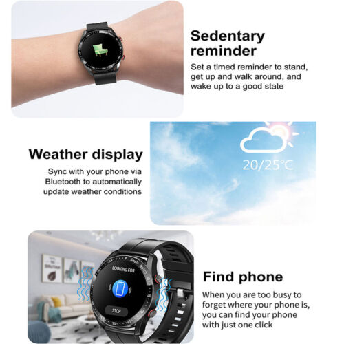 Waterproof Smart Watch Men Women Smartwatch Bluetooth Call for Iphone Samsung - Picture 11 of 12