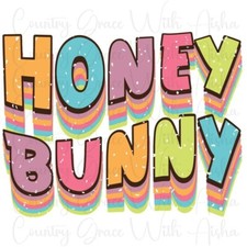 Sublimation Transfer Easter Honey Bunny Ready To Press Heat Transfer
