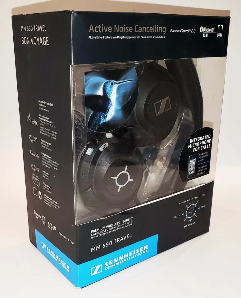 Sennheiser MM550 Travel Active Noise Cancelling Premium Wireless Headset NEW - Image 2 of 2