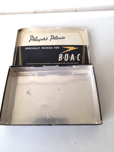 B.O.A.C AERONAUTICA COLLECTABLE CIGARETTE TIN PLAYERS NAVY CUT. B.O.A.C. AIRLINE - Picture 1 of 6
