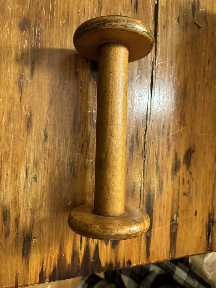 Antique Wooden Industrial Thread Spool - Image 2 of 4