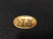 Civil War Lead Backed Brass Cartridge Box Plate