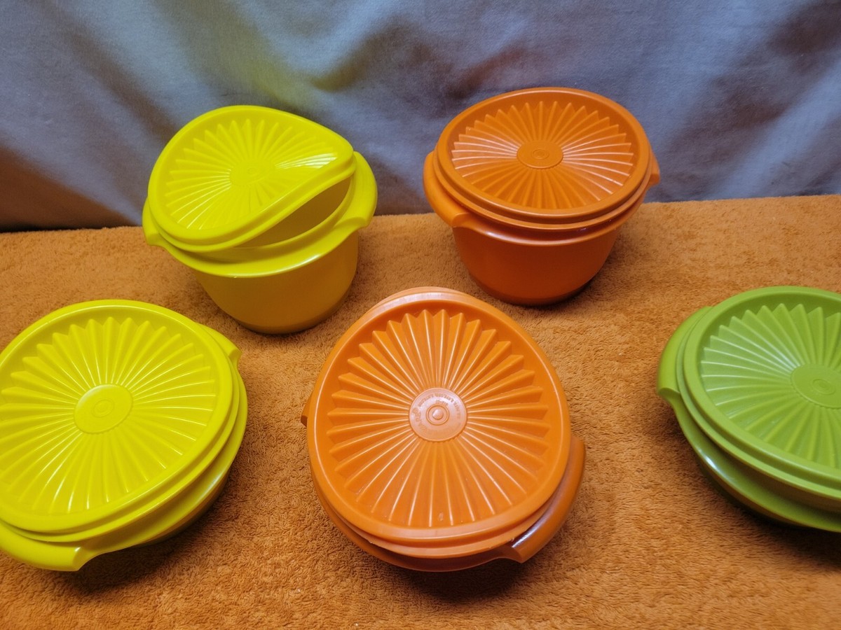 タッパーウエア Vintage Tupperware Servalier 1323 Set of 2 Small Bowls & 2
