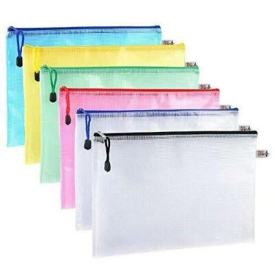 1Pcs A5 Plastic Zip File Bags Storage Document Folder Protective Wallet Pocket - Image 1 of 4
