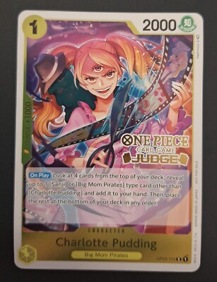 One Piece TCG - Charlotte Pudding - OP03-112 Judge Promo NM ENG