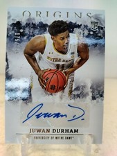 JUWAN DURHAM /199 AUTO 2021-22 Panini Chronicles Draft Origins Notre Dame RC
