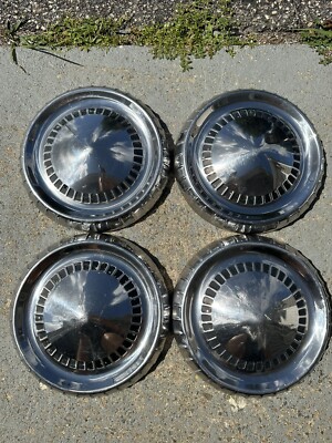 4 60-63 Mercury Comet Dog Dish Hubcaps Ford Falcon Ranchero