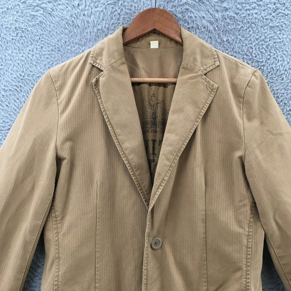 Mossimo Blazer Jacket Womens Small Beige Long Sleeve Button Front Pocket Casual - Image 2 of 4
