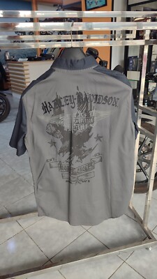Harley-Davidson Shadow Eagle Charcoal Short Sleeve Shirt