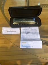 CONJURER Chromatic Harmonica Valveless for Kids Adult Beginners 10 Hole 40 Tones