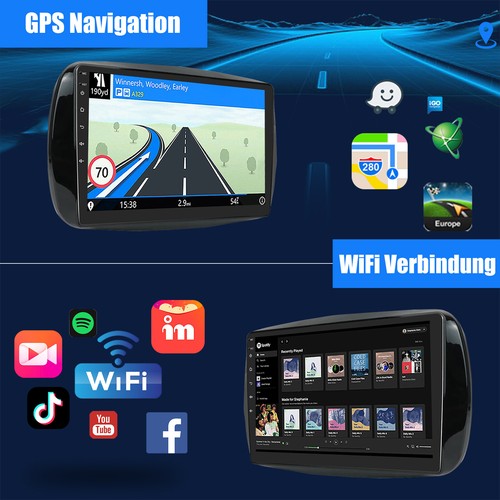 Für Smart Forfour Fortwo 453 Autoradio 2+64G Android 13 Carplay GPS WIFI RDS KAM - Bild 8 von 14